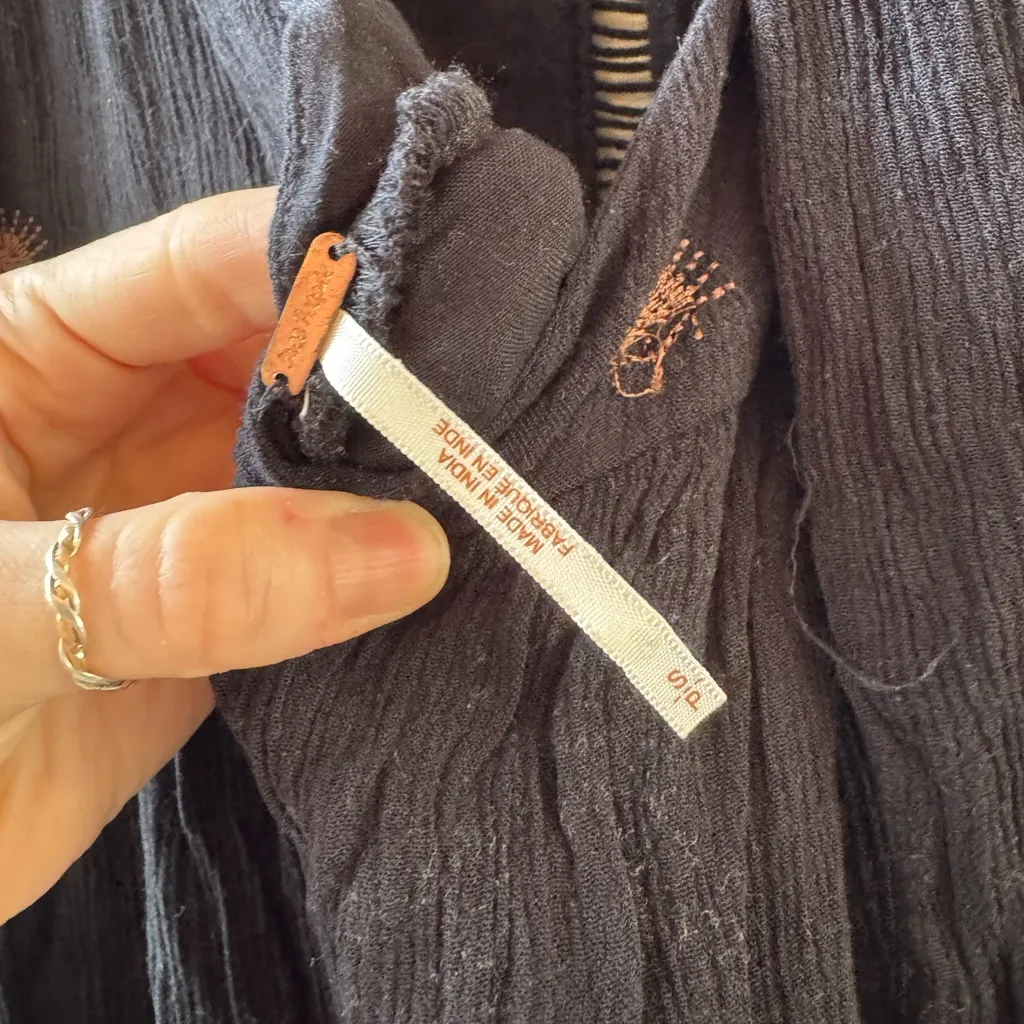 Free People “Rhiannon Peasant Embroidered” Mini Dress nwot - Image 7