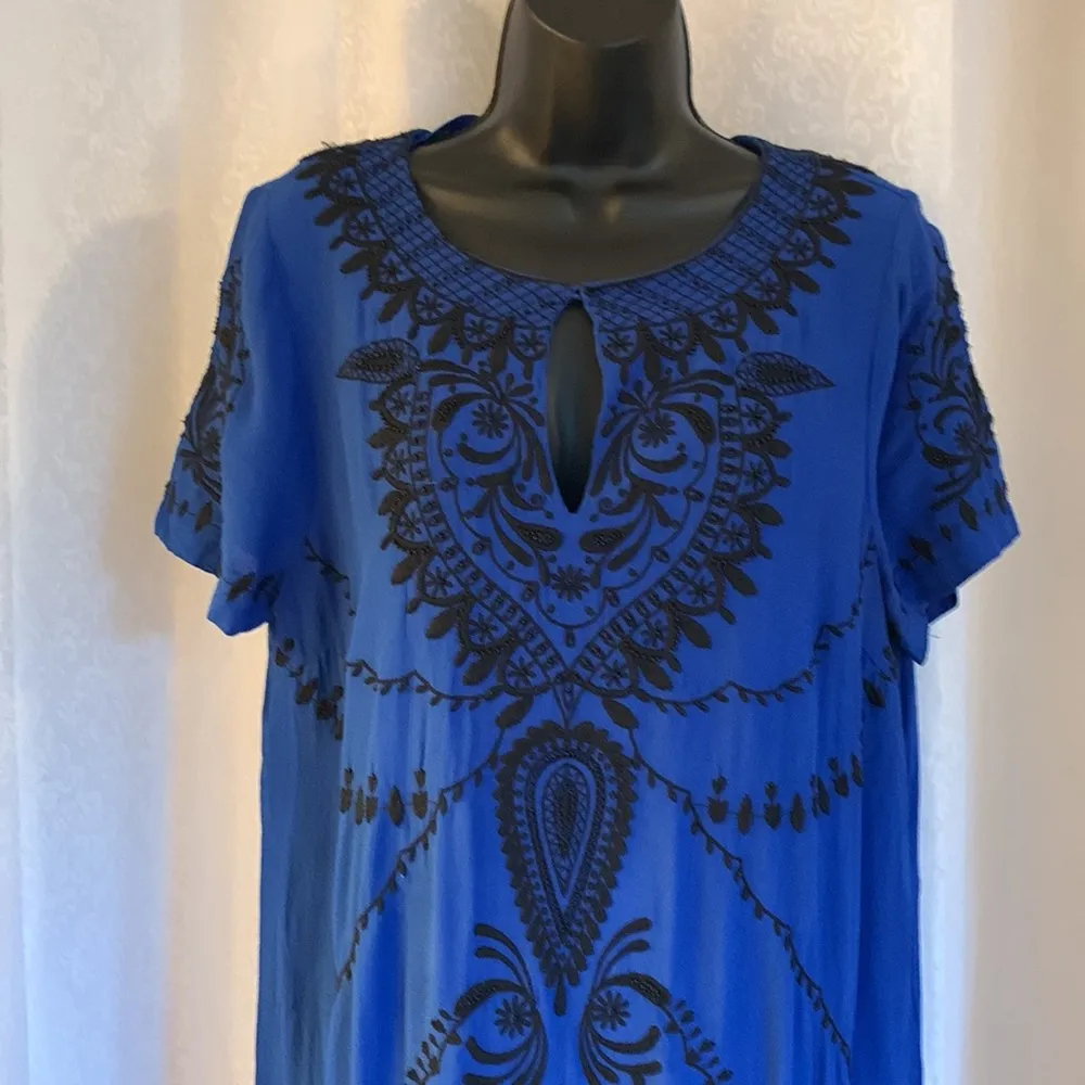 LUCKY BRAND BEADED EMBROIDERED Dress Sz:M - Image 2