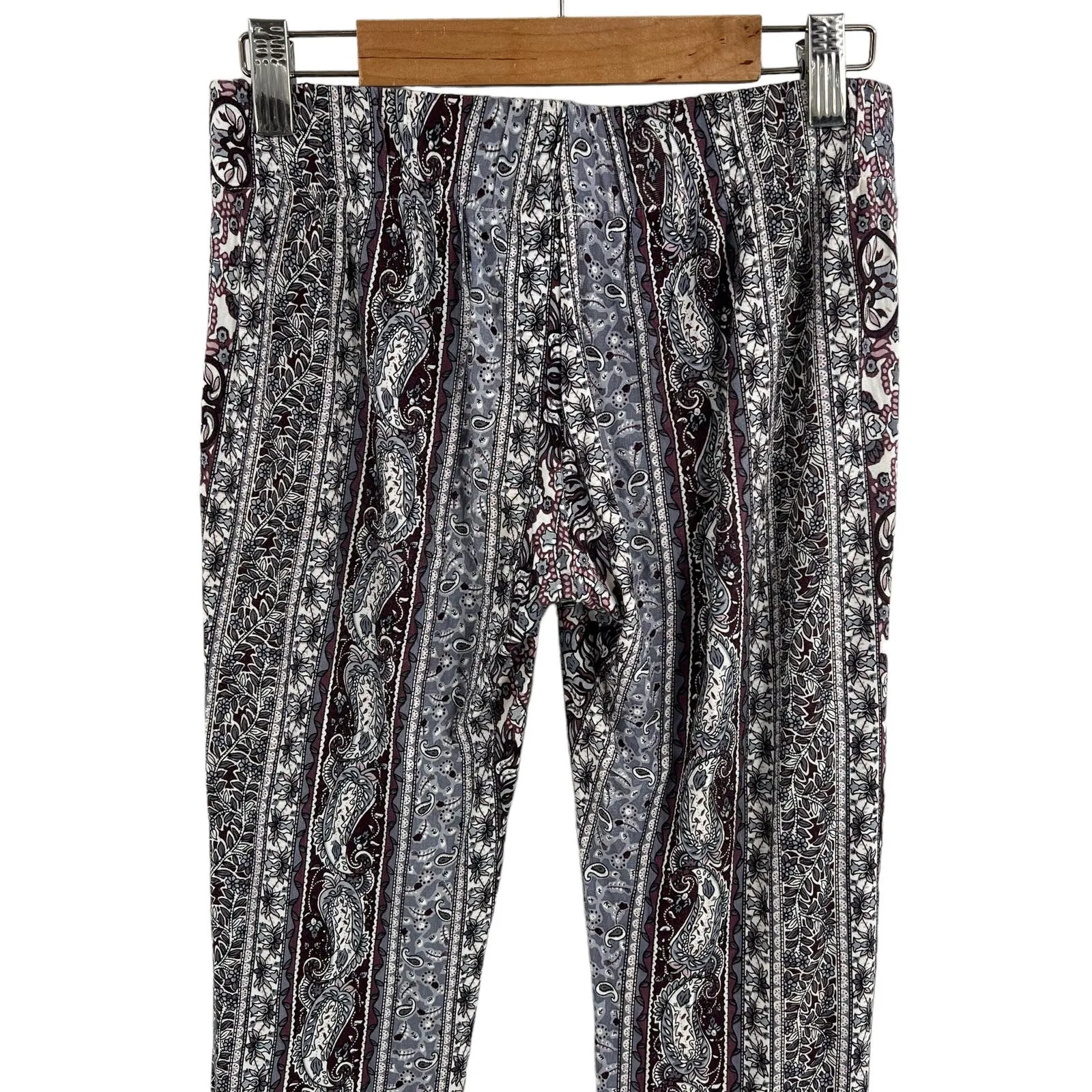 Jaise Paisley‎ Floral Print Flare Leg Pant Size Small Black - Image 4