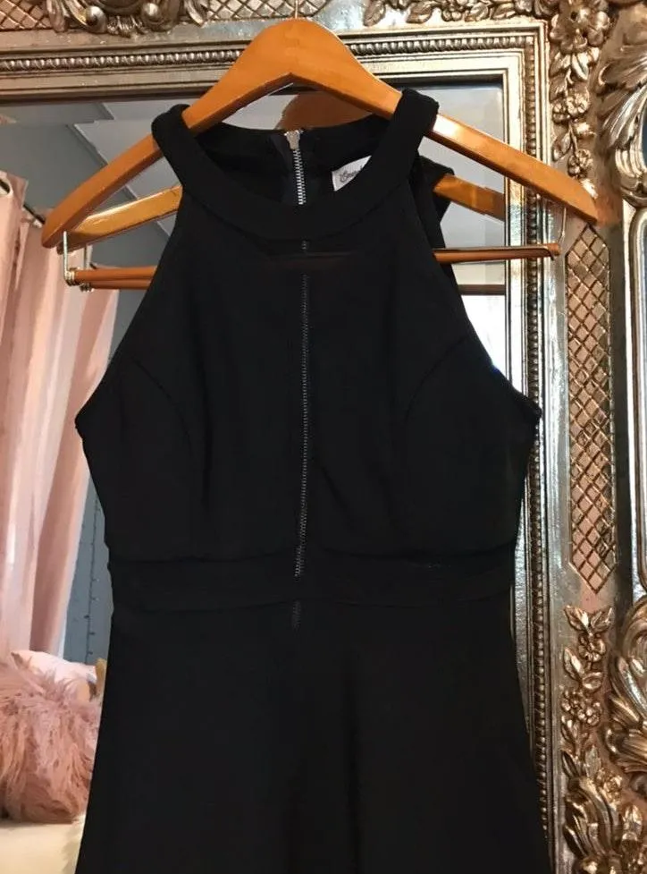 black mesh skater dress Long Sleeve LBD - Black Dress - Mesh Dress - Skater Dress - $58.00