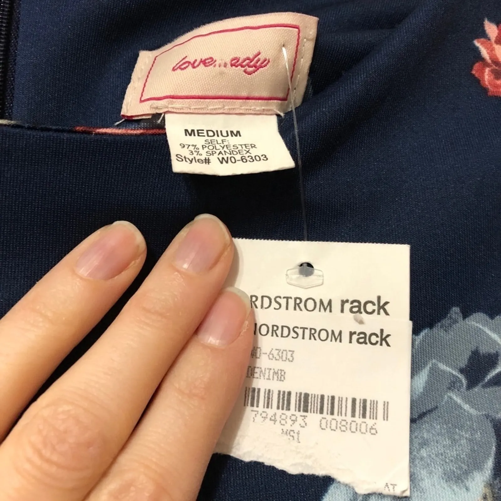 Love..Ady Floral Cap Sleeve Flounce Mini Dress Womens M Fit Flare Casual Blue Size M - Image 4