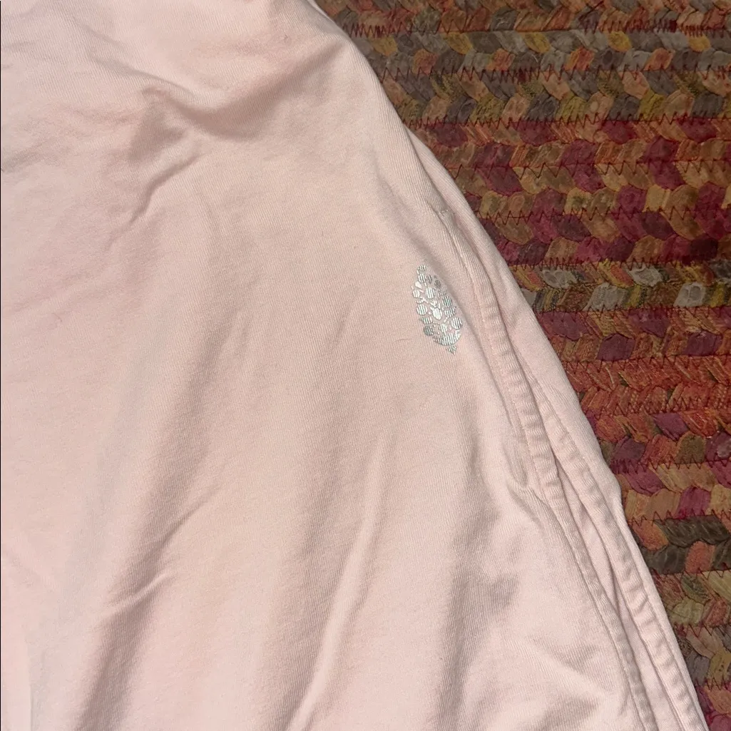 FREE PEOPLE MOVEMENT HOT SHOT LIGHT PINK SIDE SLIT WIDE LEG SWEATPANTS STRETCH - Image 5