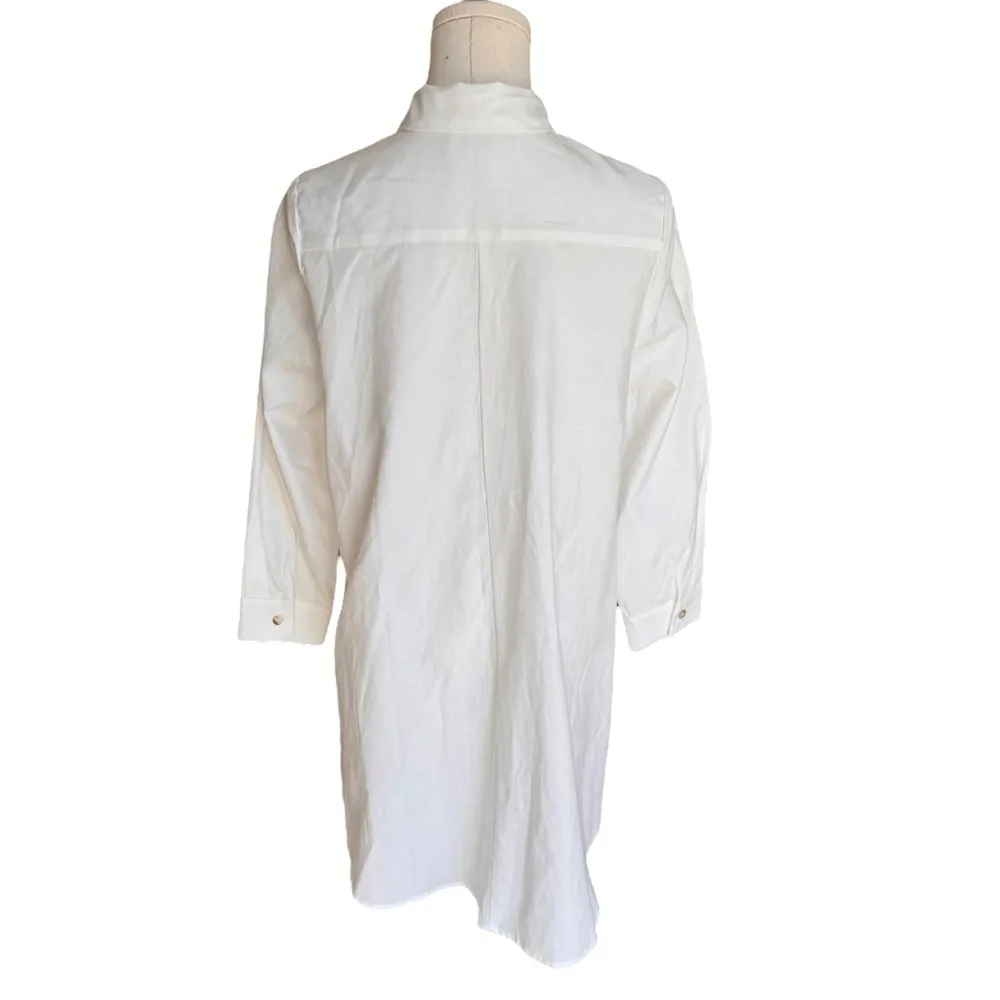 Pomander Place x Tuckernuck - NWOT White Oxford Harris Shirt Dress Sz XS - Image 9