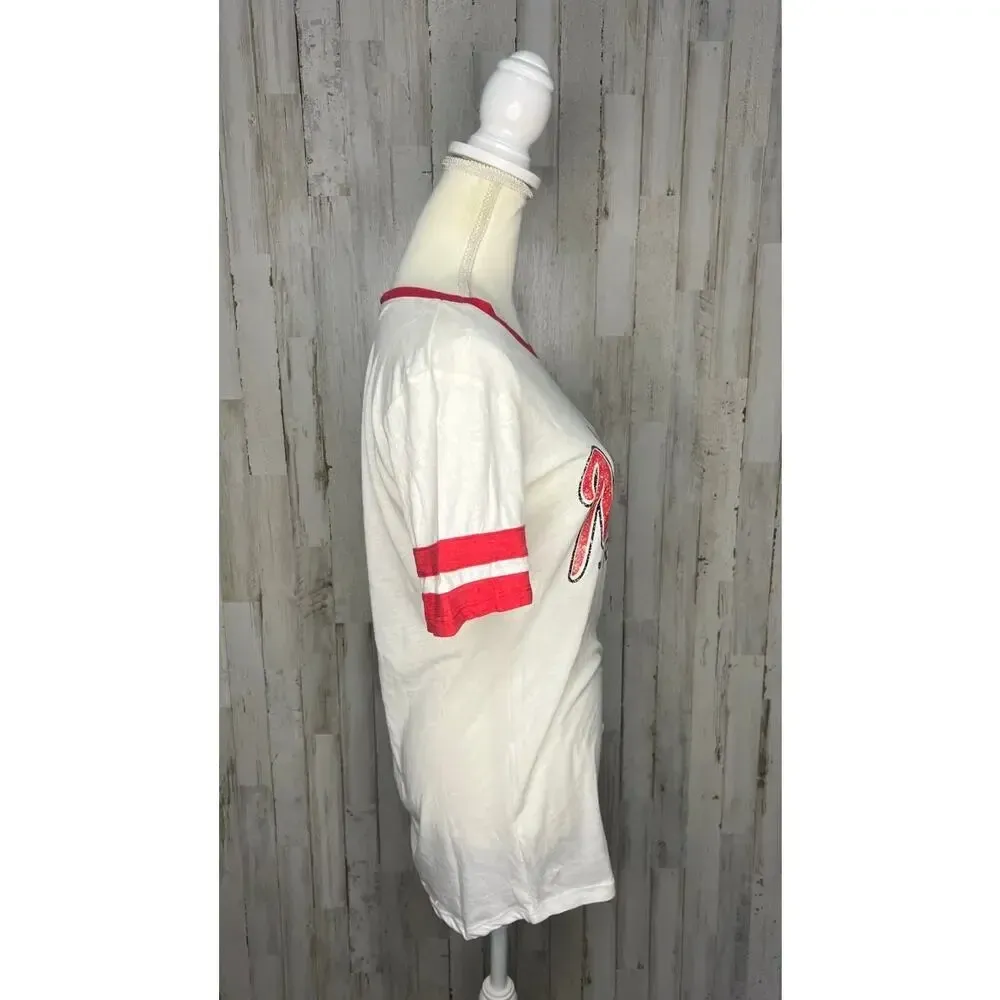 NWT‎ NCAA Women's Size Small Maryland Terrapins White Short Sleeve T-Shirt - Image 3