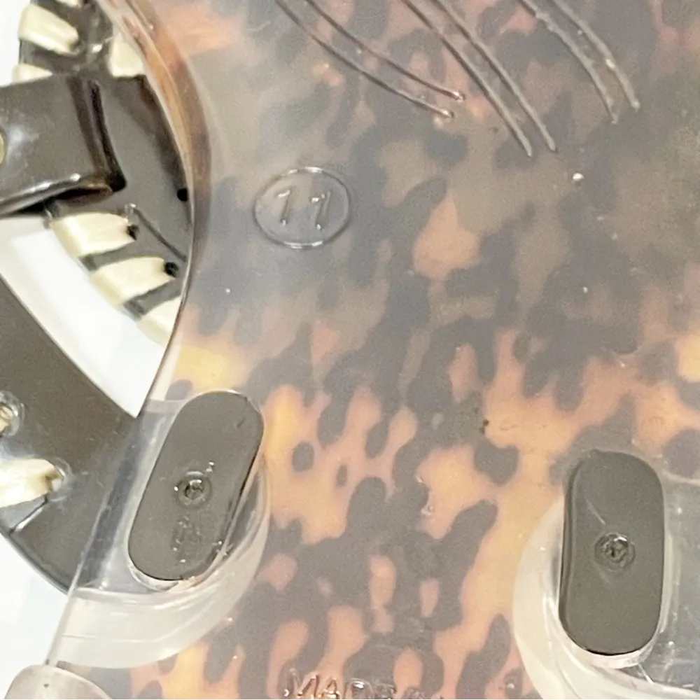 JACK ROGERS Size 11 Brown Gold TORTOISE JELLY SANDALS - Image 5