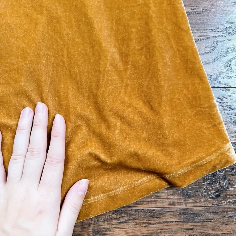 ModCloth • Mystery Master Dress fit & flare keyhole gold velvet velour stretch - Image 8