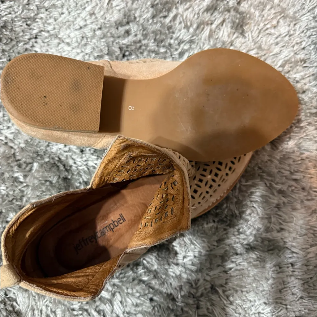 Jeffrey Campbell Beige Cutout Ankle Booties - Image 7