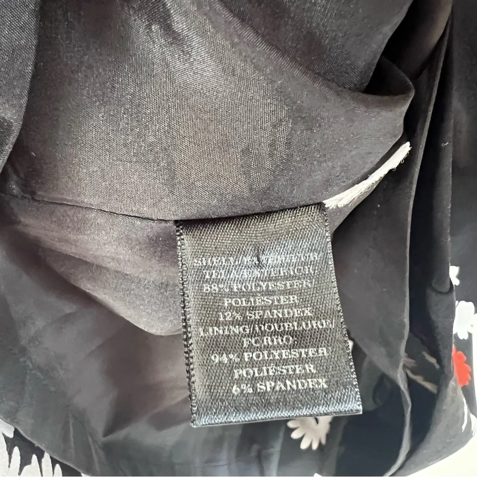 Ann Taylor Sheath Dress Womens 10P Black Floral Sleeveless Stretch Work Career - Image 6