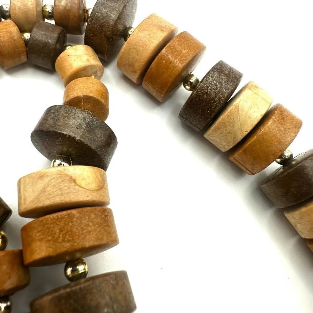 Brown and tan beaded necklace - Image 8