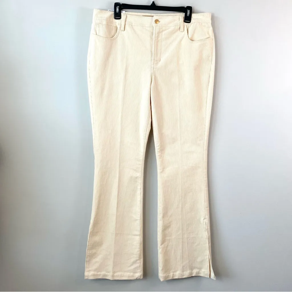 Joe's The Frankie Mid Rise Corduroy Slit Bootcut Jeans in‎ Double Cream Size 33 - Image 3