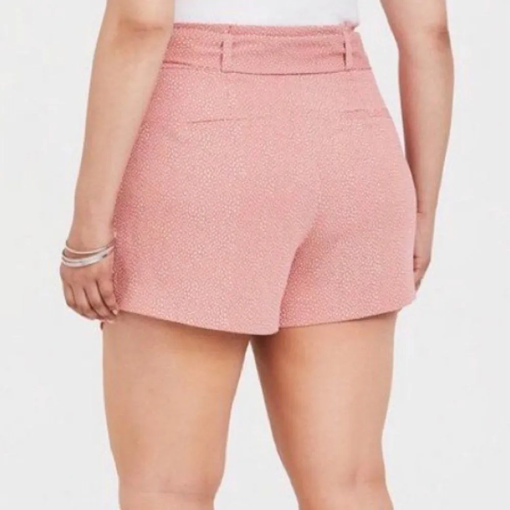 Torrid Tie Front Waist Pink Dot Shorts 12 barbiecore Barbie - Image 3