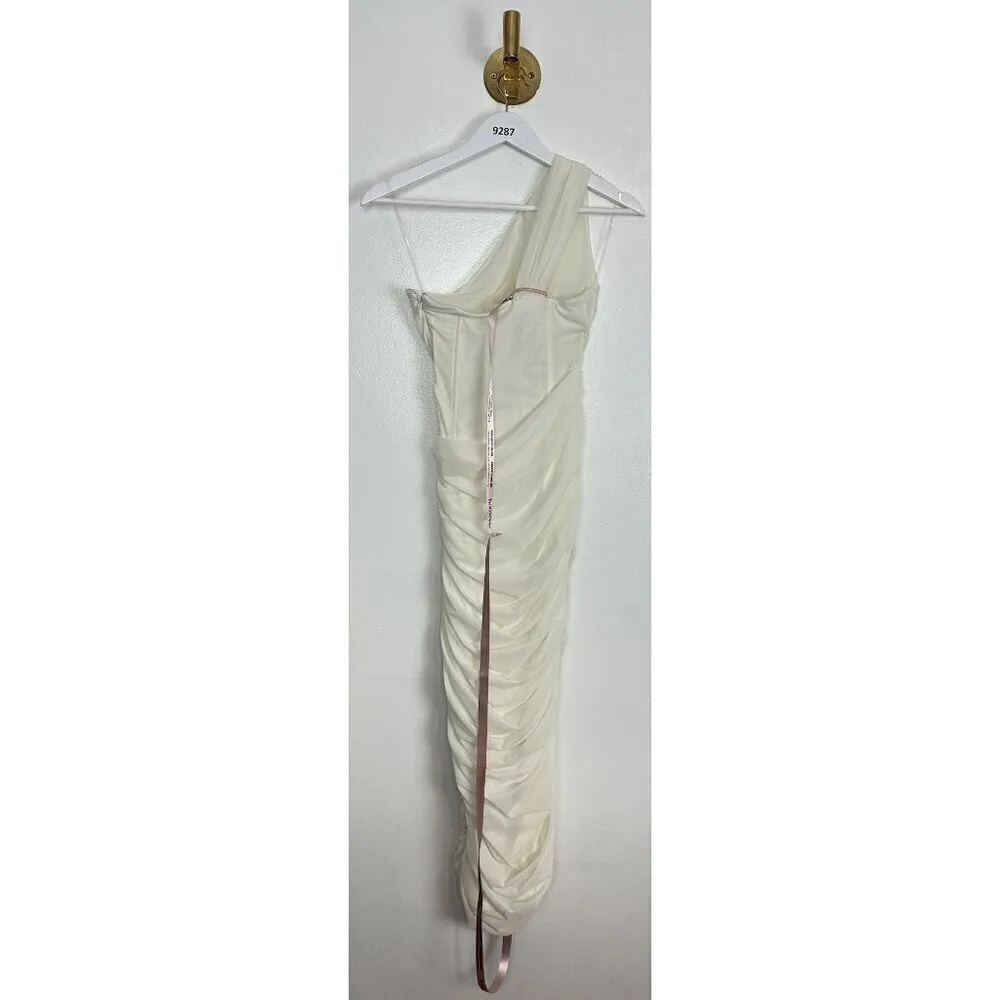 HOUSE OF CB Valentina Asymmetric Cutout One-Shoulder Midi Dress in Ivory XS NWT - Image 11