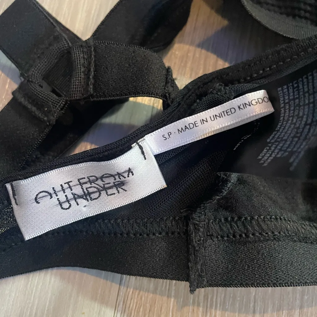 NWOT UO Out From Under Black Textured Strappy Bralette size Small - Image 3