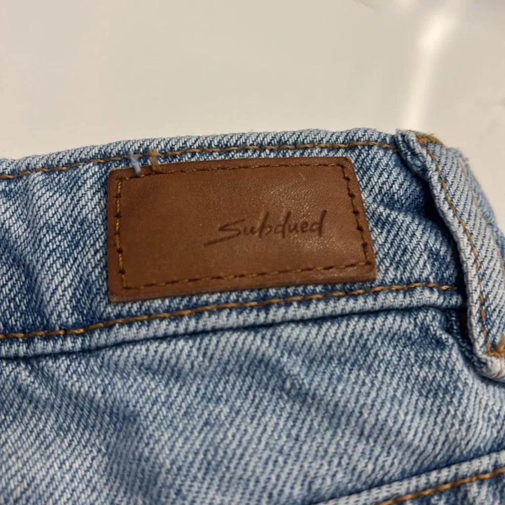 Subdued Low Waist Jean Skirt Blue Size XS - Image 6