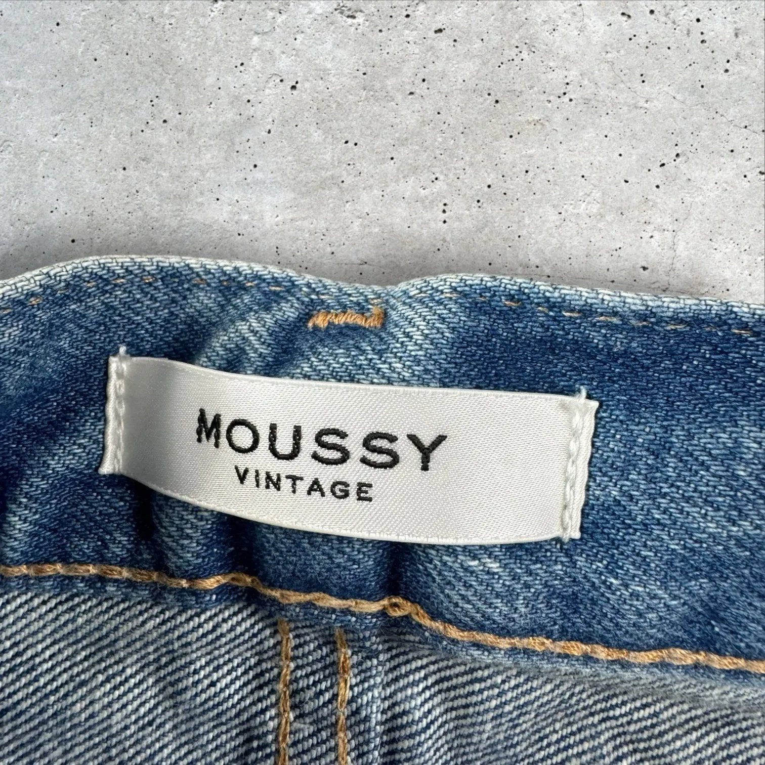 Moussy Vintage Lenox Skinny Straight in Light Blue Japanese Selvedge Denim Sz 25 - Image 5