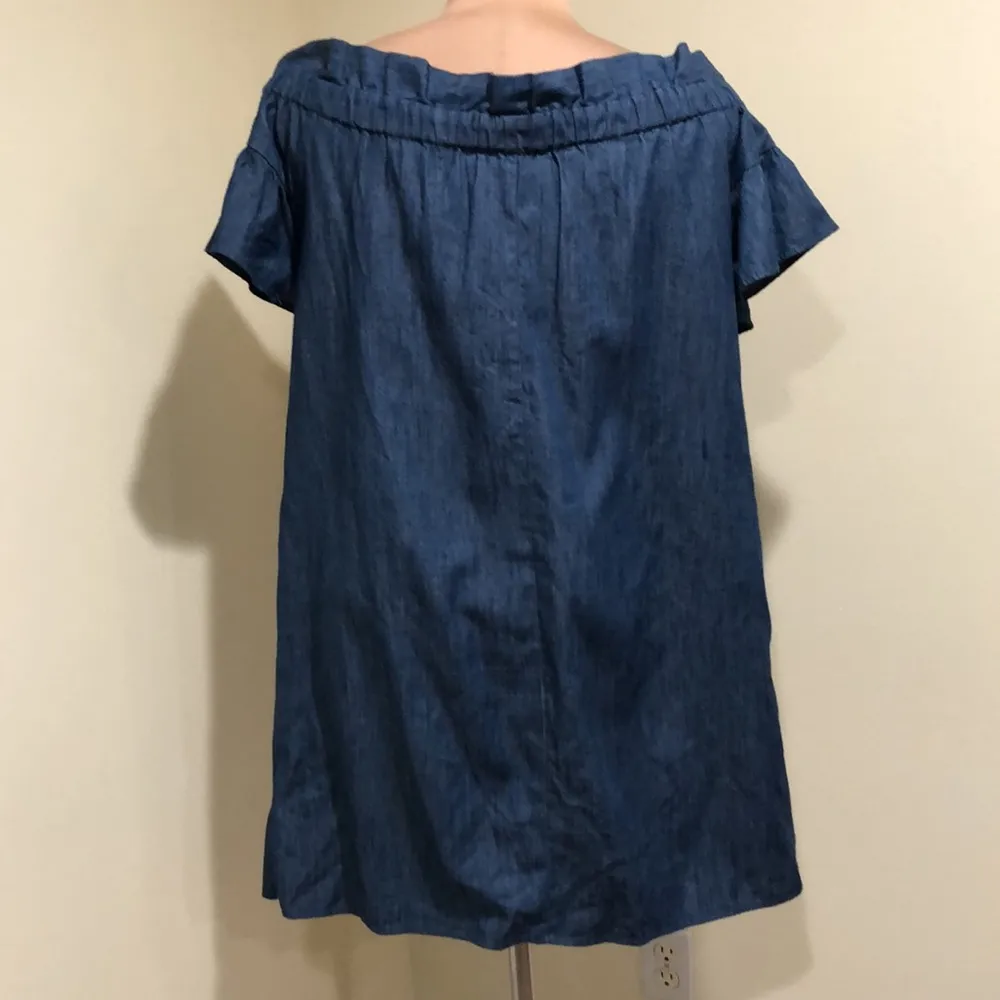 Anthropologie Corey Lynn Calter Off Shoulder Tunic Dress, Size Large - Image 3