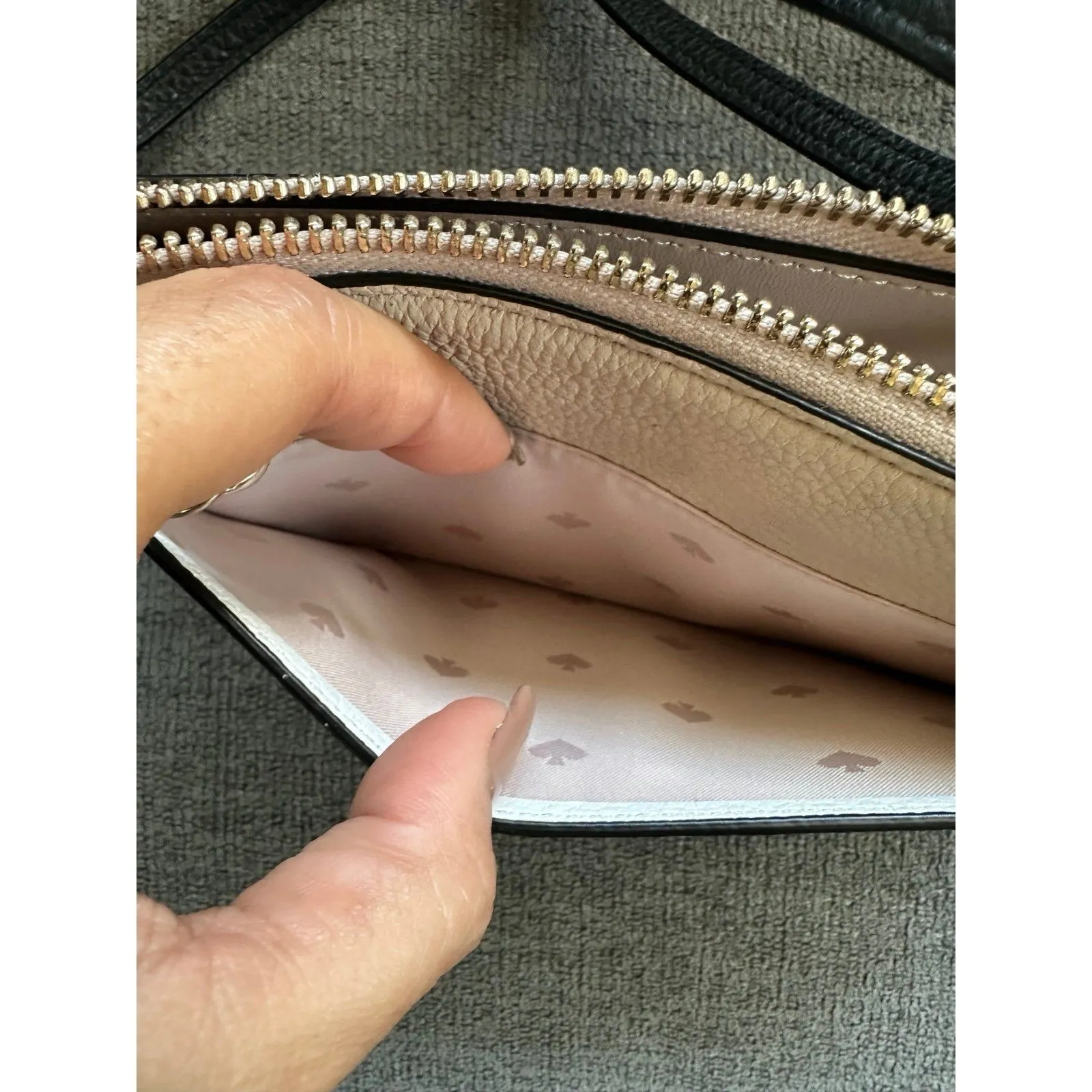 Kate Spade Jackson Optic White Multi-Color Small Tab Wallet Features Crossbody - Image 4