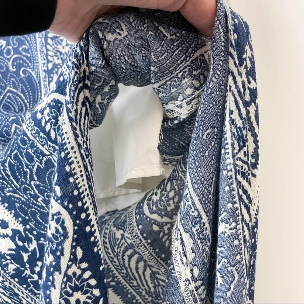 AEO Boho Maxi Skirt Blue Floral 6 - Image 78