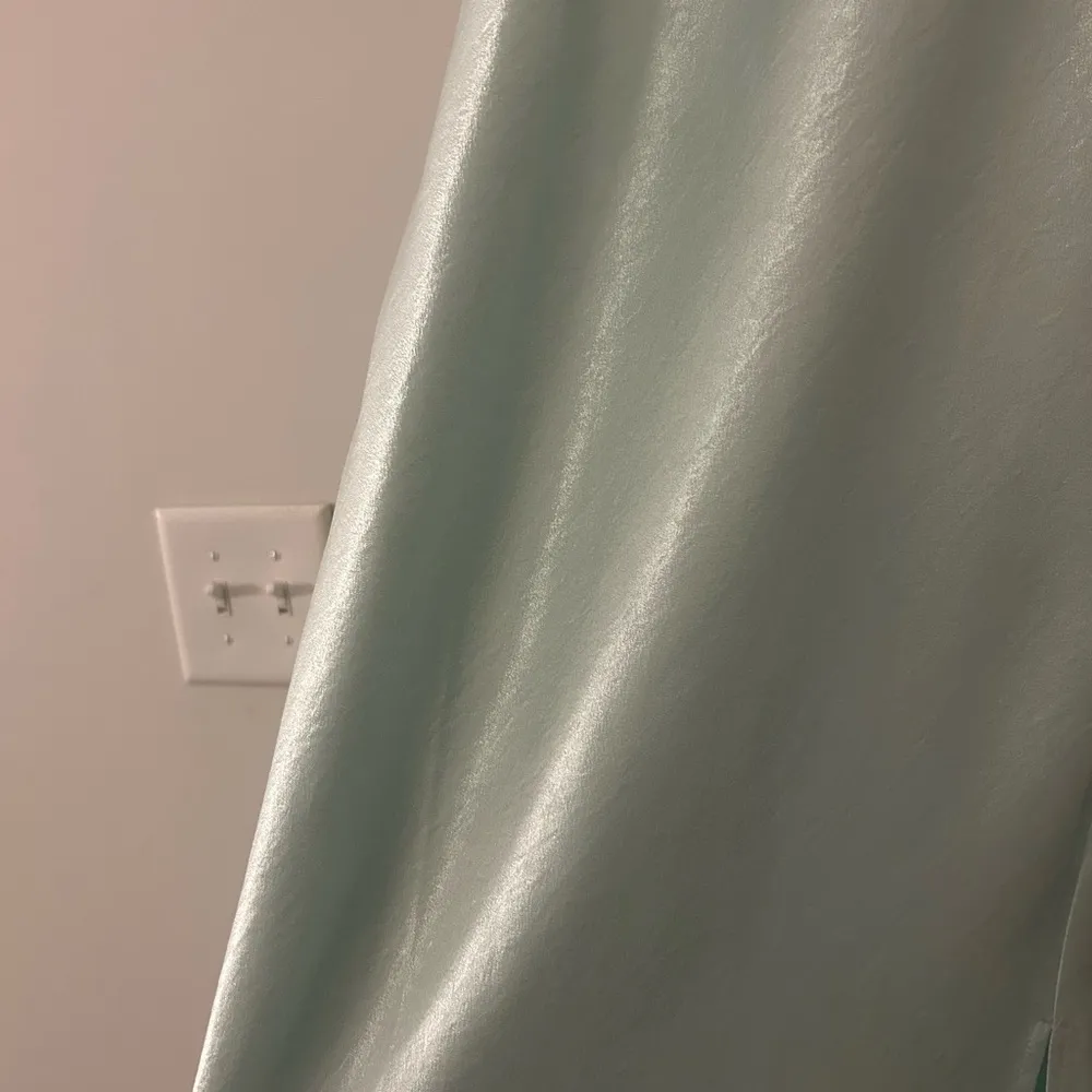 Light Blue/Mint Metallic Formal/Cocktail Gown - Image 2