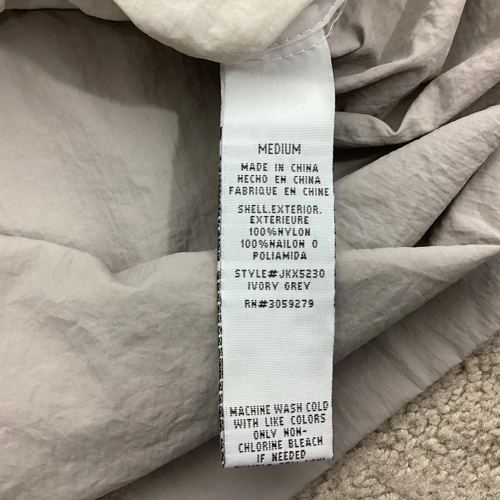 Thread & Supply Quarter Zip Windbreaker Size Medium Gray - Image 9