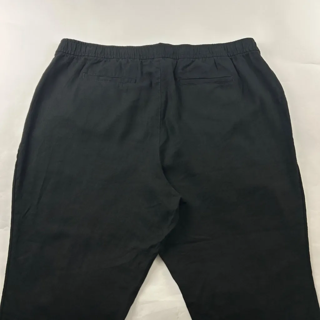 Old Navy Black Linen Blend High Rise Slim Leg Ankle Pant XXL - Image 8