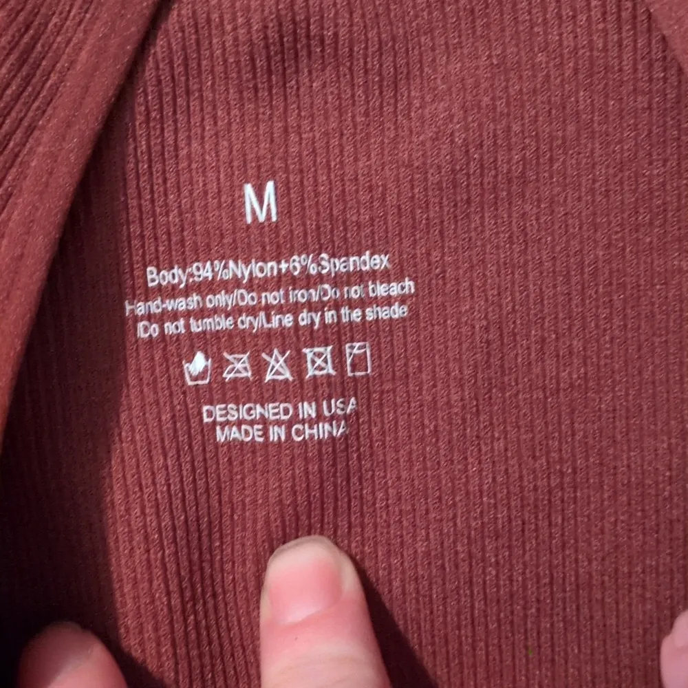 Popilush Brown Ribbed Shapewear Bodysuit Size Small - Image 5