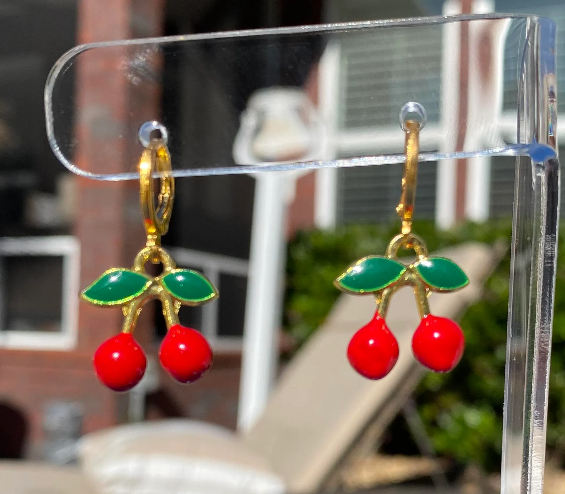 Cherry Earrings Red - Image 2