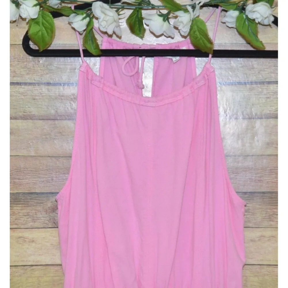 Splendid Pink Hana Romper Shorts Sleeveless Size L Pockets Elastic Waist Summer - Image 3