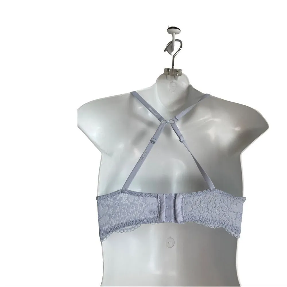 Aerie Lace Deep V Underwire Bralette Light Blue 32D - Image 6