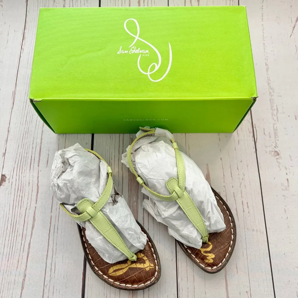 NIB - Sam Edelman - Girls Lime Green Gigi Mini Sandals - Size 12 - Image 2
