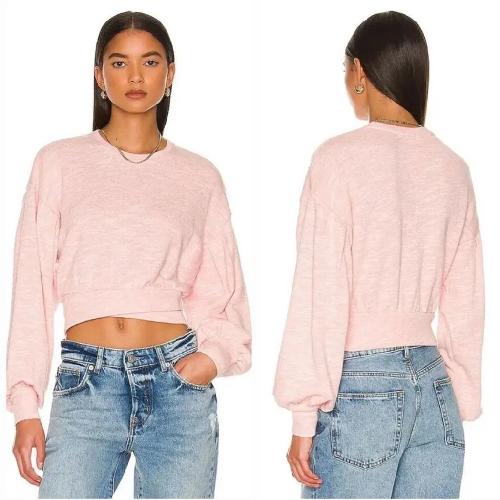 NEW Lovers + Friends Julien Pink Pullover Sweater Women’s Size Small - Image 2