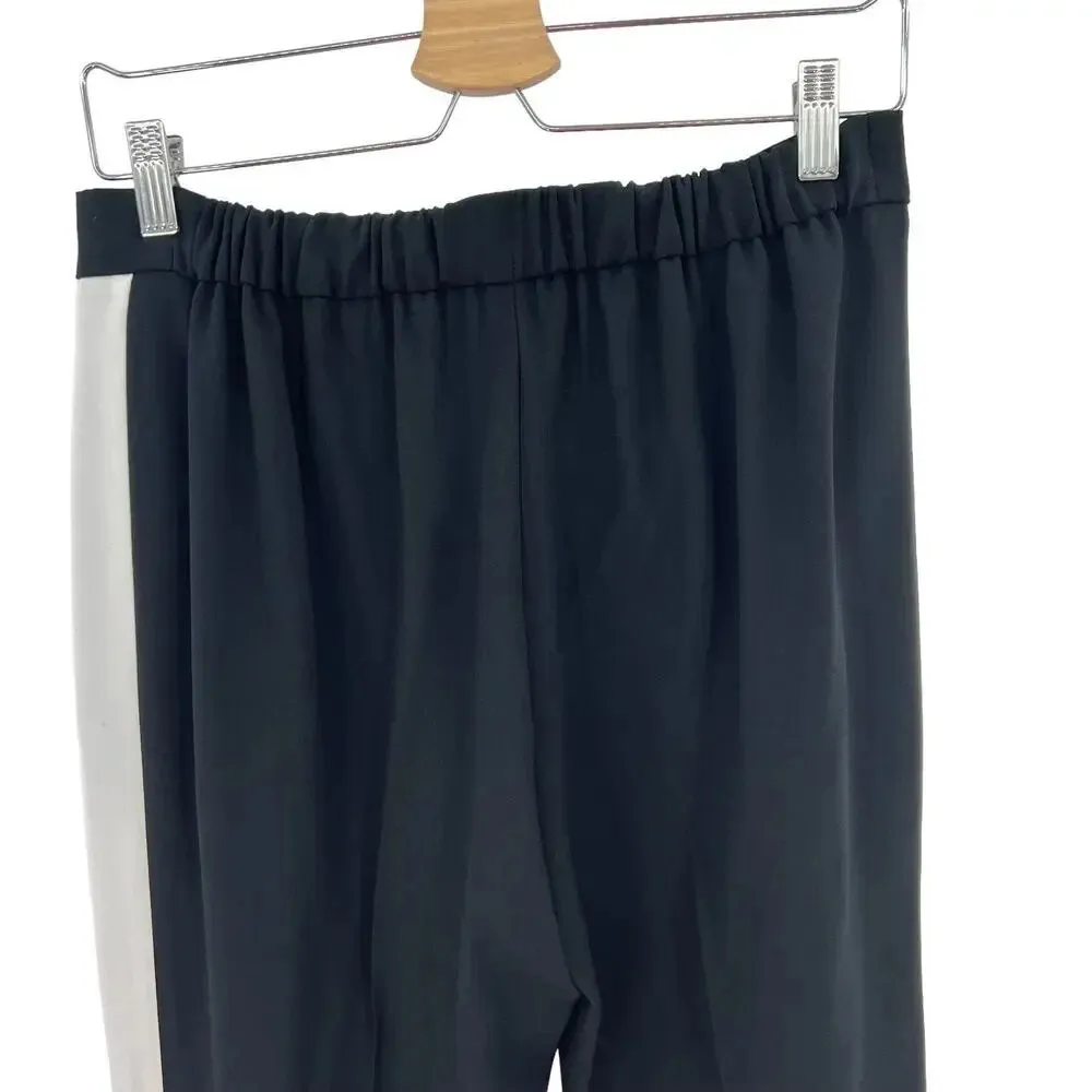 Aritzia Babaton Conan Pant Cropped Pull-On Terado Side Stripe Black White Size 6 - Image 8