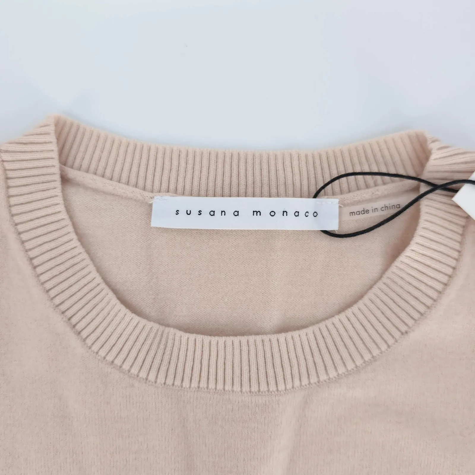 Susana Monaco Womens Crop Sweater Jumper Top in Blanched Almond - Size S - NEW - Image 5