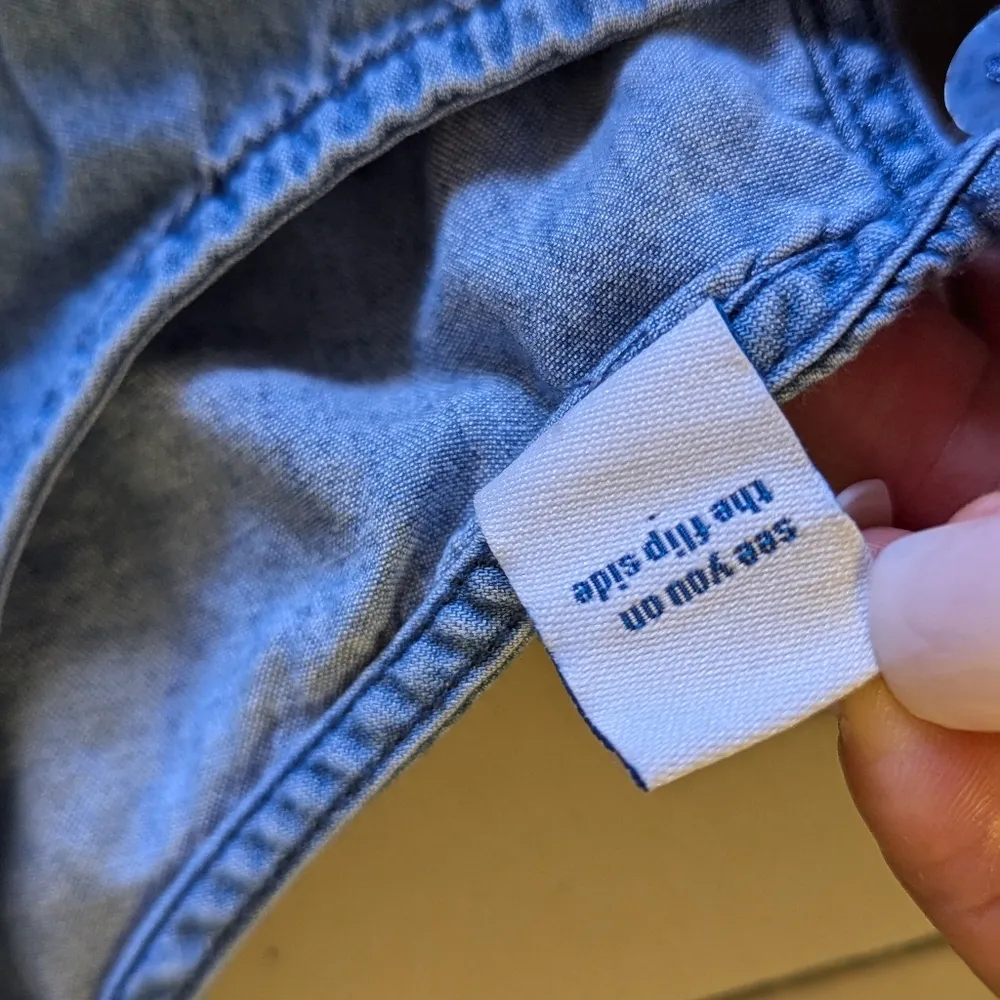 Old Navy Denim Sleeveless DressOld Navy Denim Women Dress Jeans Blue  Sleeveless - Image 3