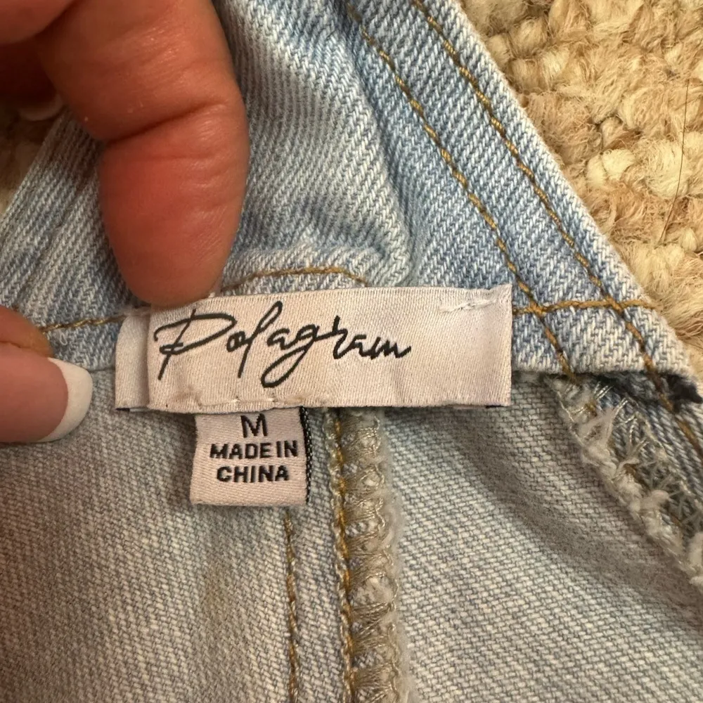 Polagram Light Blue Denim Jumpsuit with Button Front Size Medium. B35 - Image 11