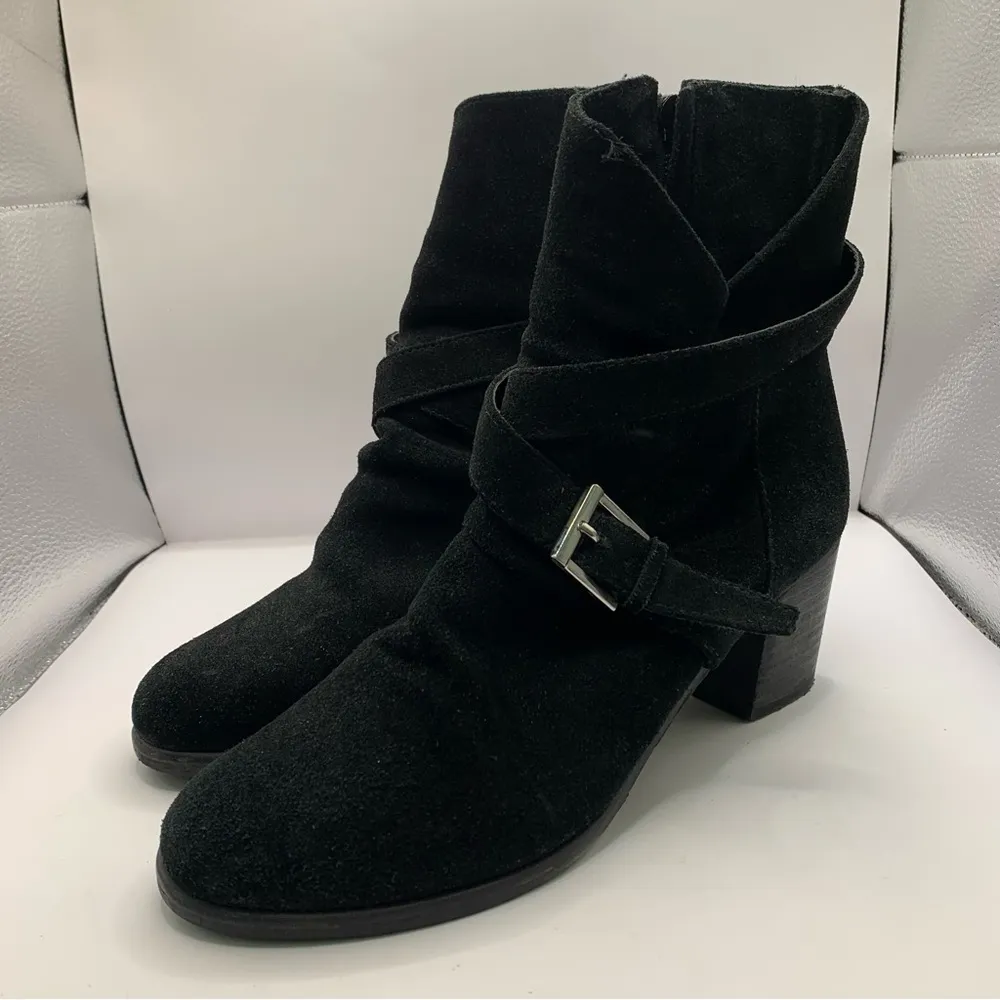 Anthropologie Matisse Harper Black Suede Leather Ankle Boots Women’s 8M Bootie - Image 5