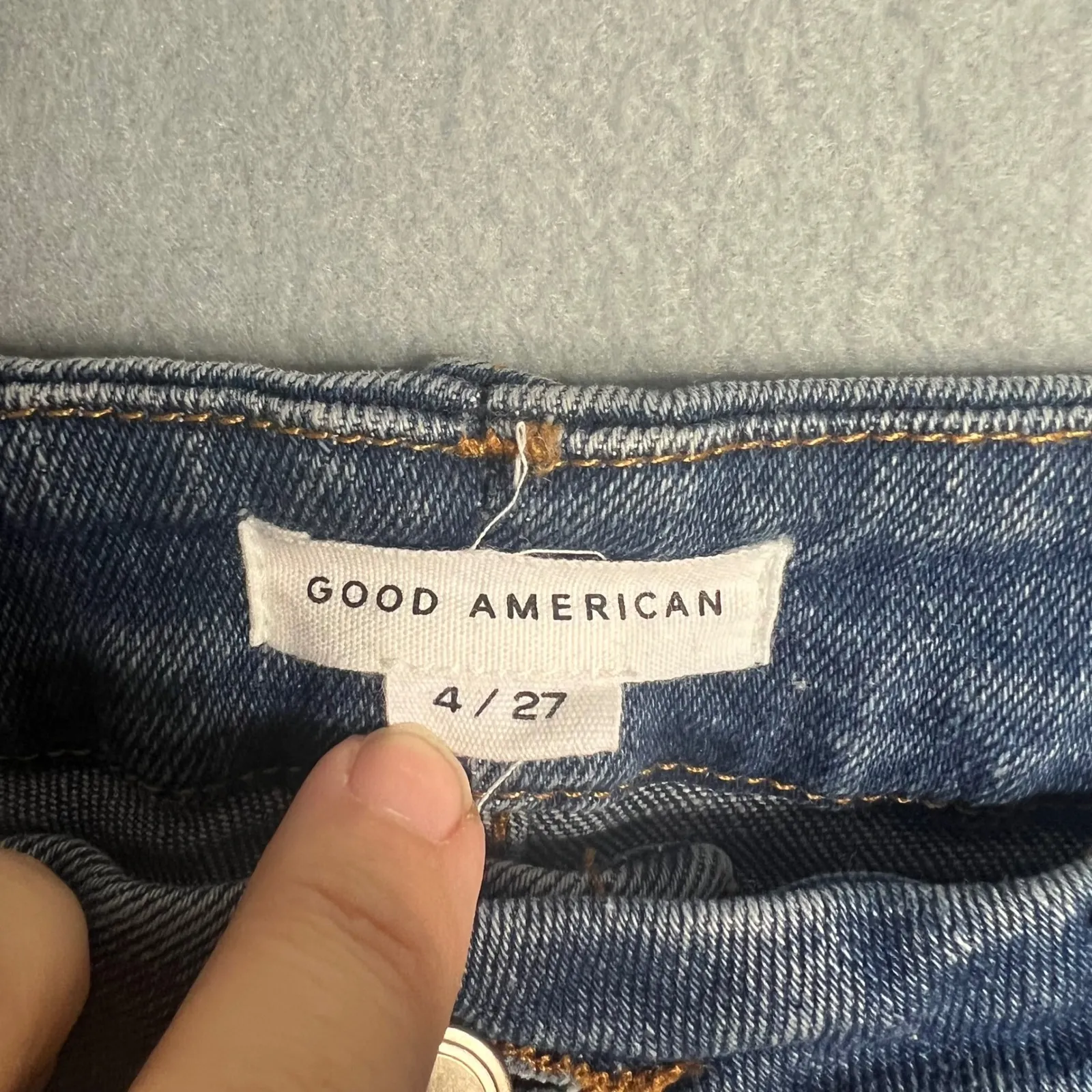 Good American Good Legs Straight Ankle Size 4/27 Cropped Raw Hem Cigarette Jeans - Image 3