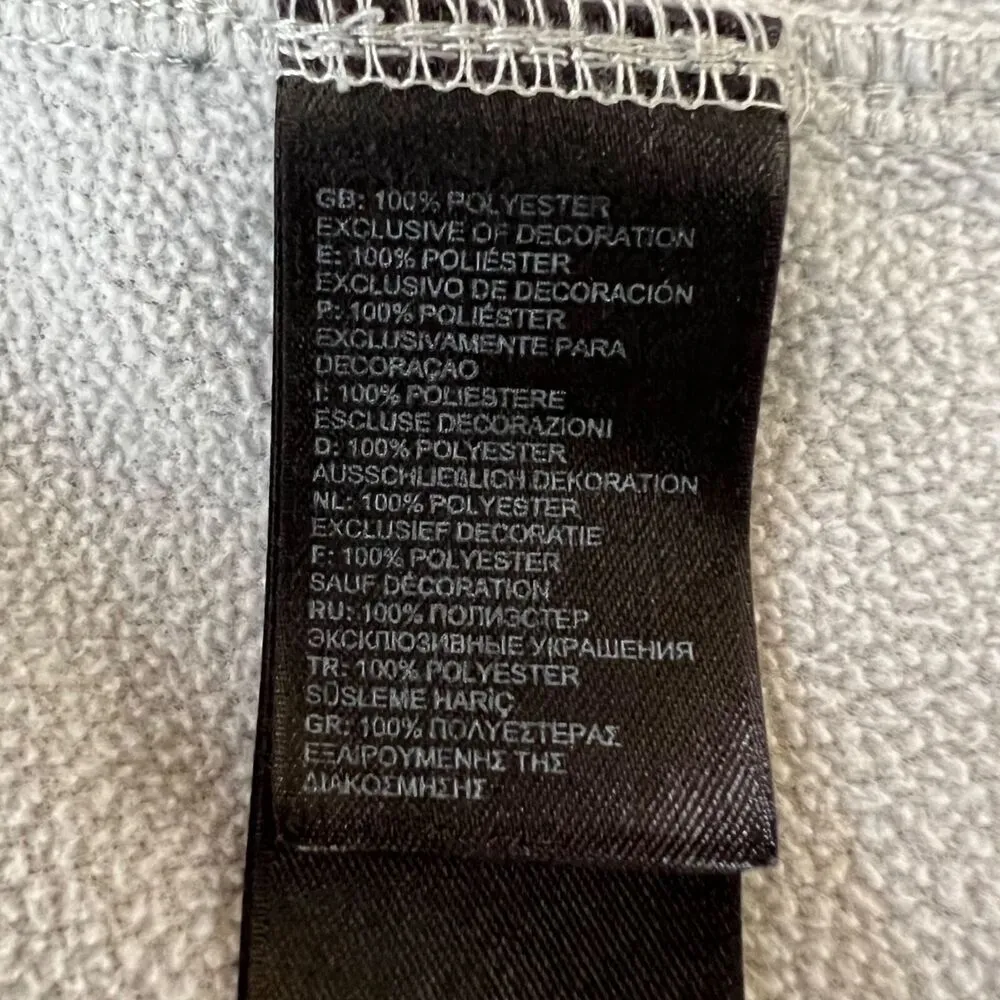 Womens Jacket Coat Hooded Full Zip Lightweight Gray Black Large - Image 11