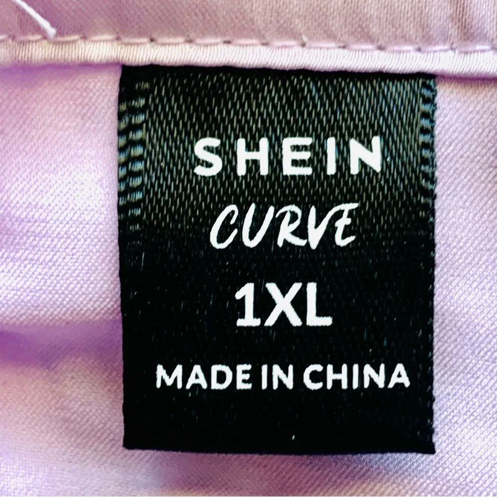 Shein Curve Purple & Blue Butterfly Print Sequin Long Sleeve Tulle Maxi Dress. - Image 12