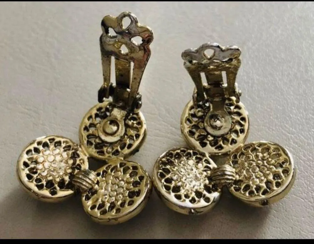 1950s CORO Aurora Borealis Clip On Earrings - Image 8