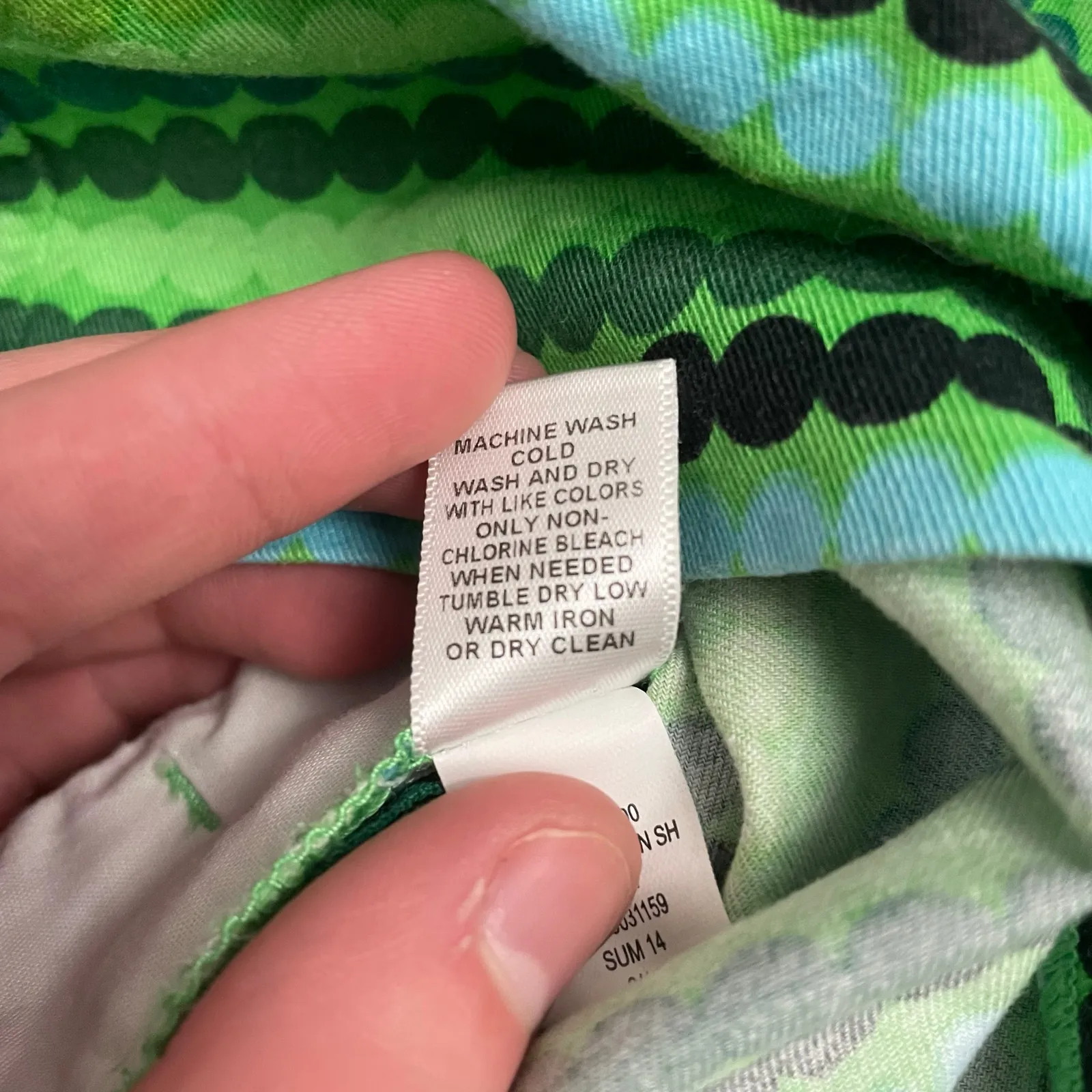 Banana Republic x Marimekko Hampton Shorts 12 Green Geometric Cotton Stretch - Image 10