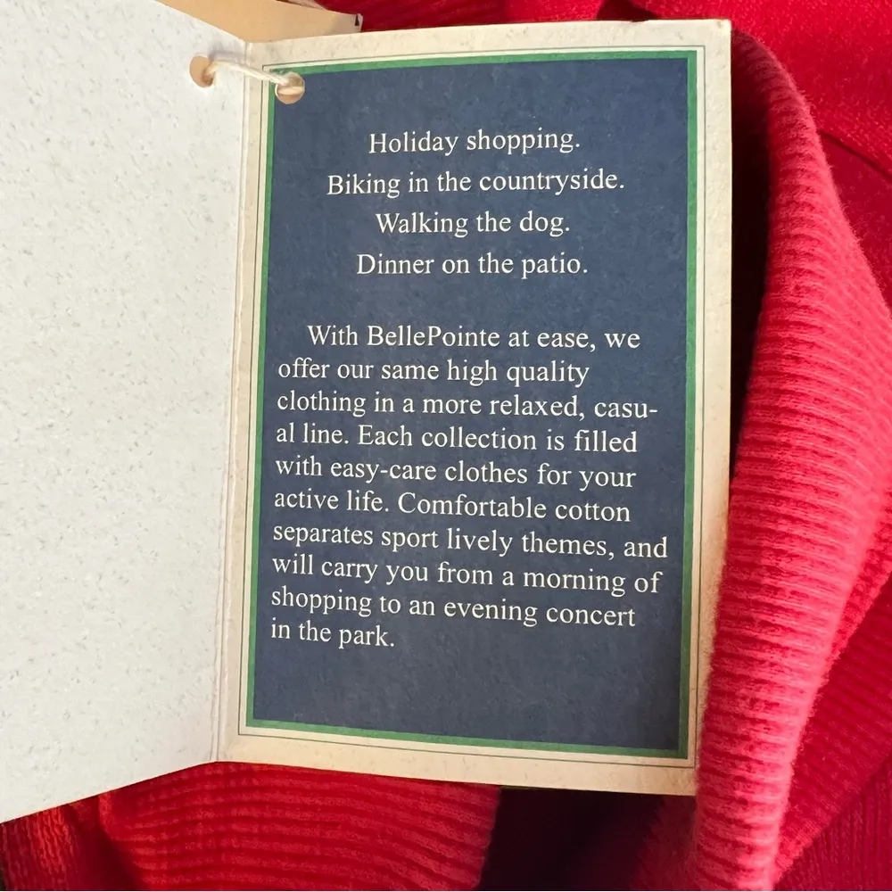 BellePointe at ease Vintage soccer tunic turtleneck sweater size Small NWT Red - Image 7