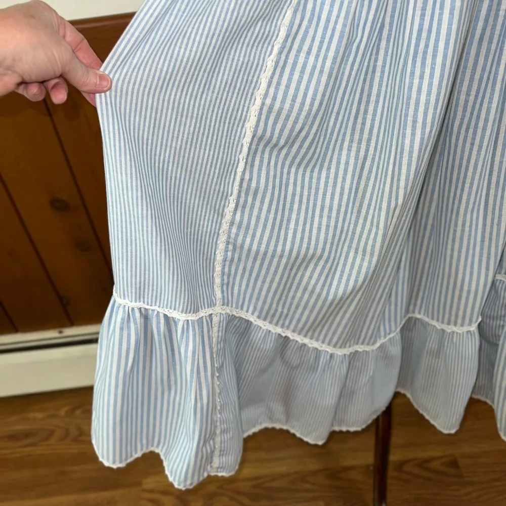 Darling Vintage Meico German Cotton Skirt! Blue Size 36 - Image 3