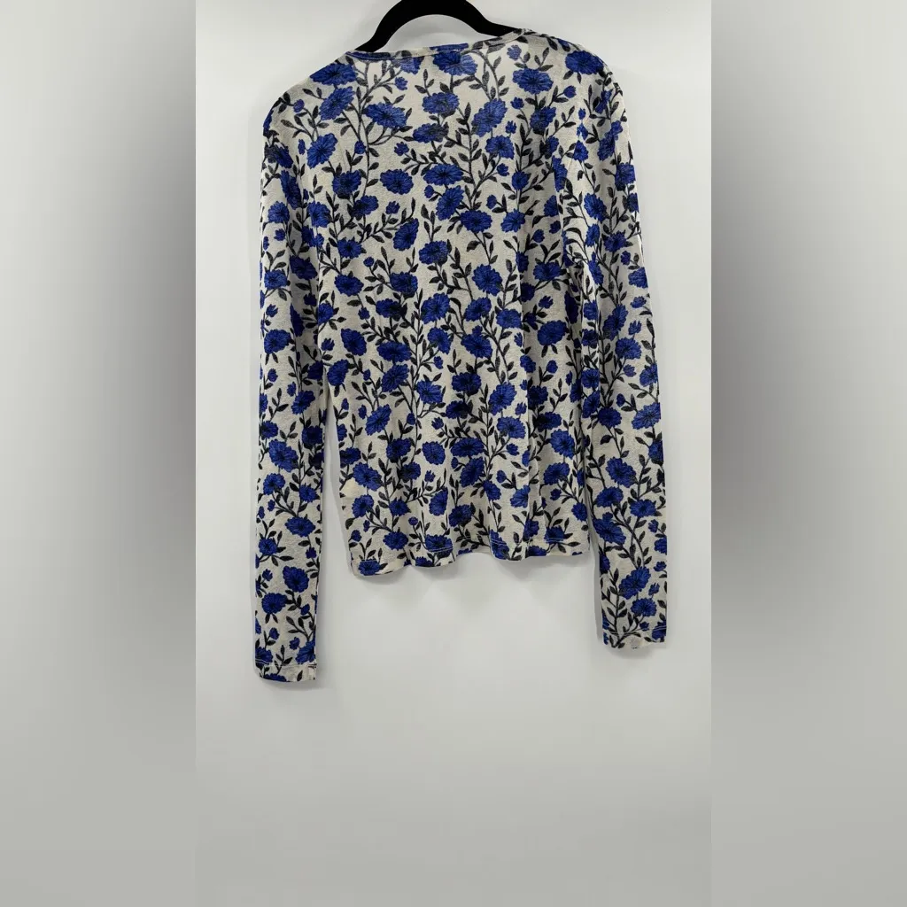 J.Crew Sheer mesh cardigan top in toile print - Image 6