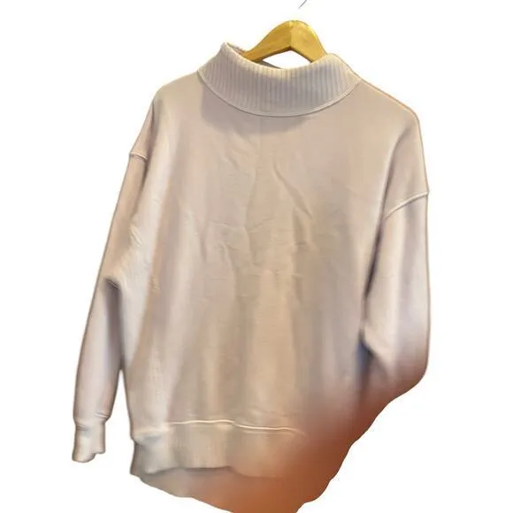 Abercrombie & Fitch Pale Pink Slouchy Oversized‎ Long Sweater Sweatshirt Small - Image 12
