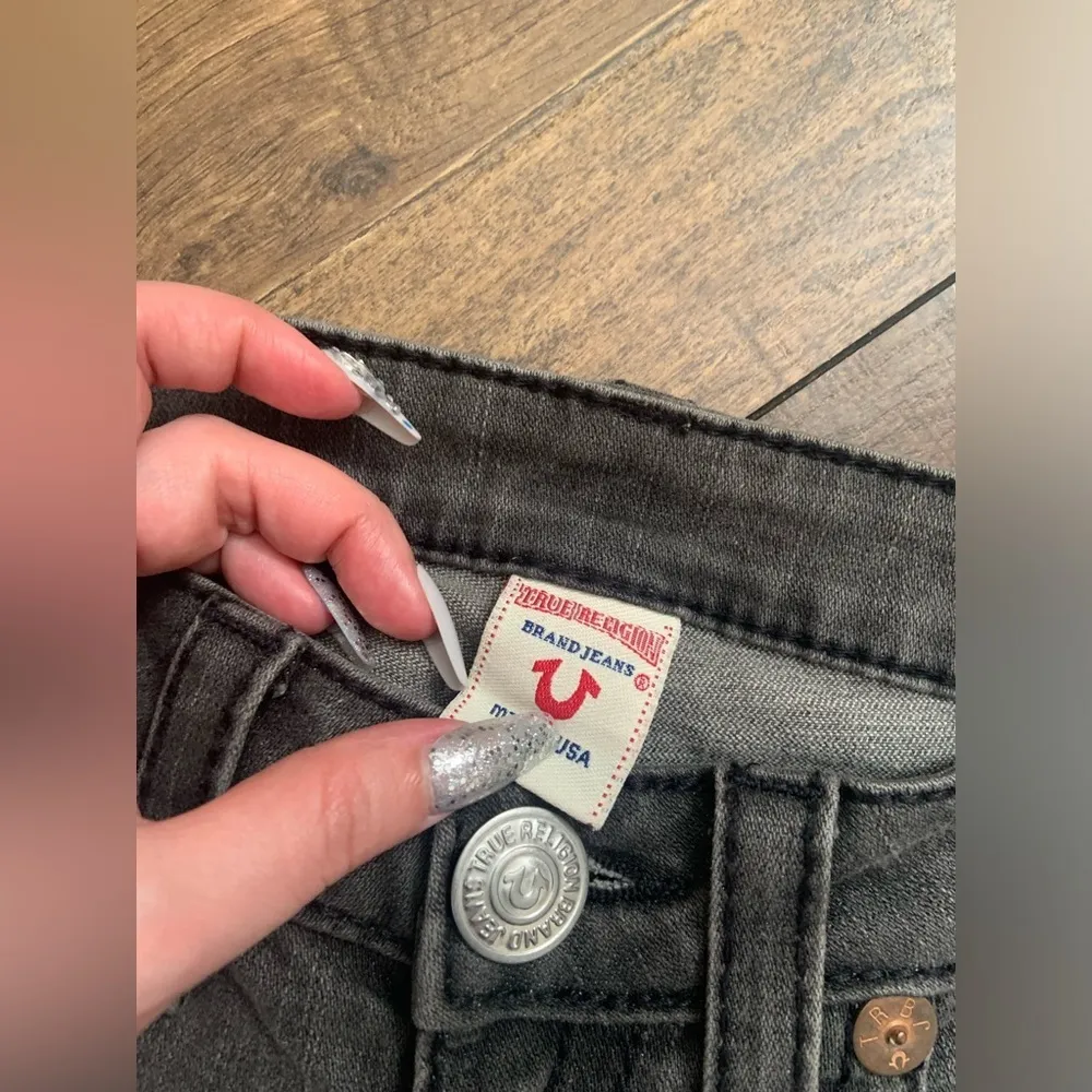 Johnny big T y2k black gray true religion jeans size 27 rare 200$ bootcut - Image 6