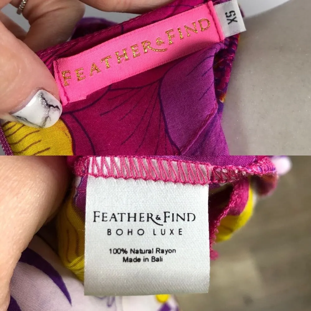 Feather & Find Boho Luxe Bewitched Floral Jumpsuit Pink Size XS - Image 15