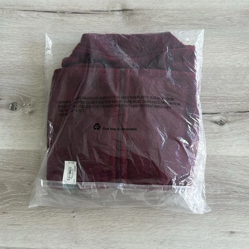 Tek Gear® Micro Fleece Jacket Night Sangria NWT IN PACKAGE - Image 4