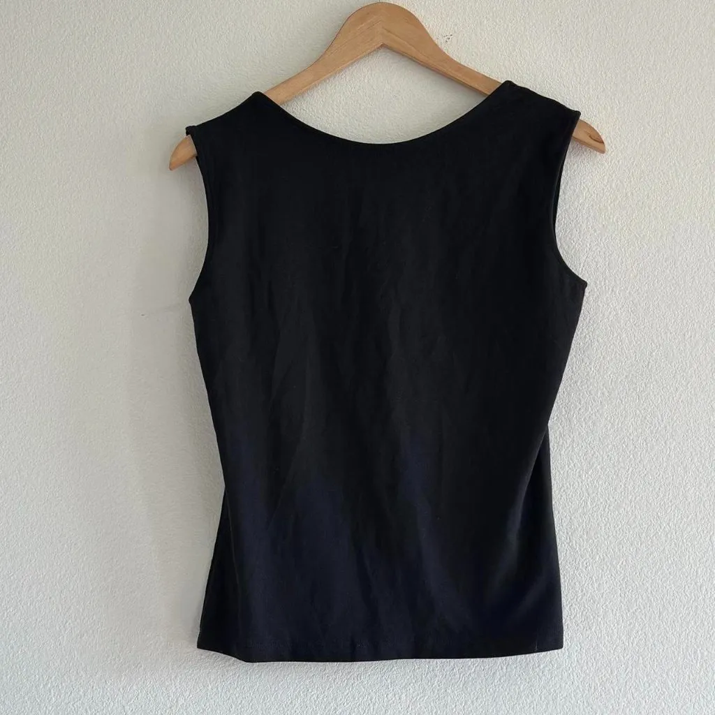 Madewell Low-Back Tee in Jet Black, Size Large - Image 6