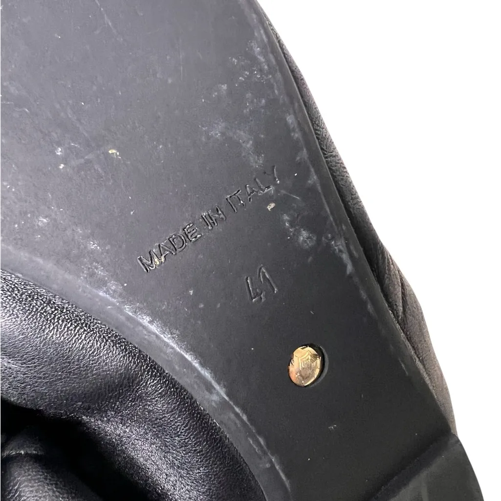 Charlotte Olympia Black Lambskin Kitty Ballerina Slip On Flats Women’s EU 41 - Image 11